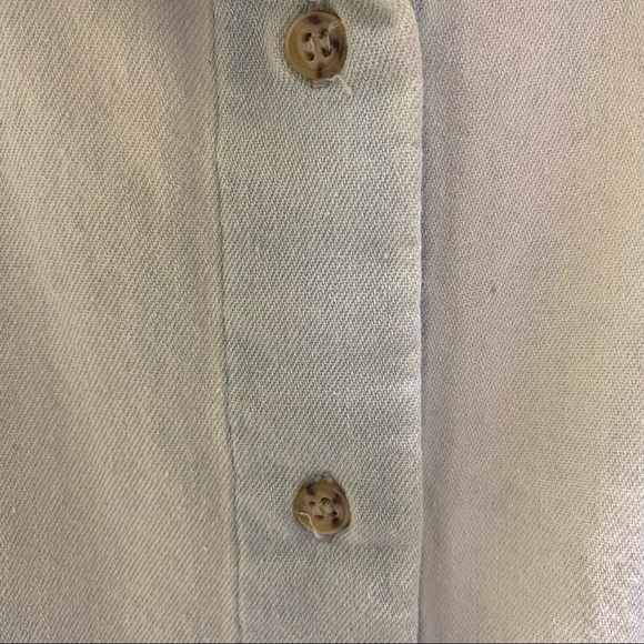 American Apparel 100% Cotton Light Denim Sleeveless Cropped Button-Down Tank Top - Picture 8 of 8